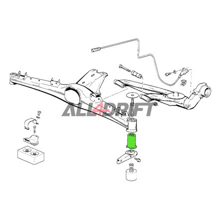 Uložení nápravnice BMW E30, E36 Kompakt, Z3 - hliník (silentbloky)