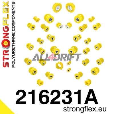 216231A Kompletní sada polyuretanových silentbloků zavěšení SPORT - Toyota I (99-05) XE10