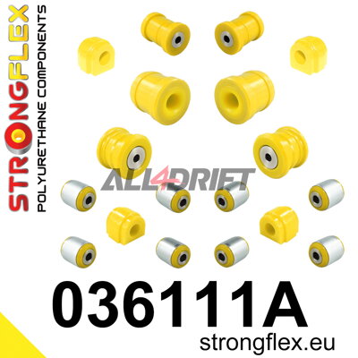 036111A Kompletní sada polyuretanových silentbloků náprav SPORT BMW / Mini