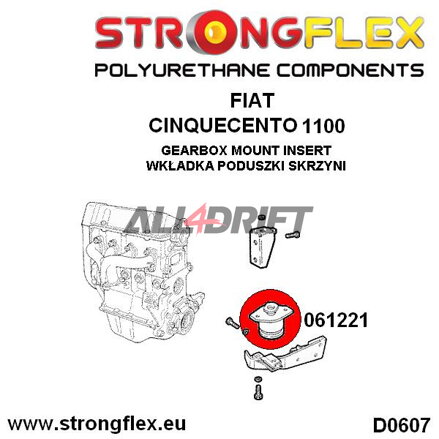 061221A Vložky uložení převodovky SPORT - Fiat Cinquecento (91-98)