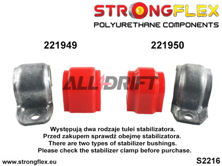 221949A Silentblok zadního stabilizátoru SPORT Audi / Seat / Škoda / VW / Cupra