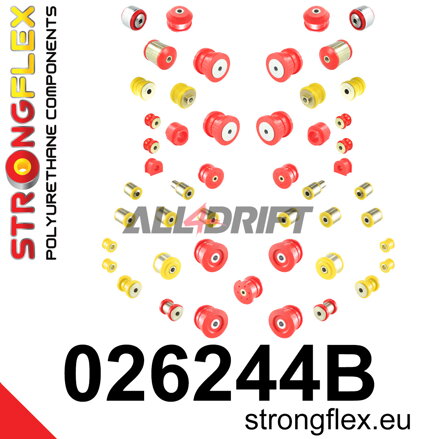 026244B Kompletní sada polyuretanových silentbloků zavěšení Audi A8 / S8