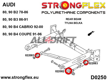 022083B Uložení zadní panhardské tyče Audi