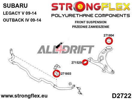 271529A Přední silentblok předního ramene SPORT - Subaru Tribeca B9 (06-14) WX