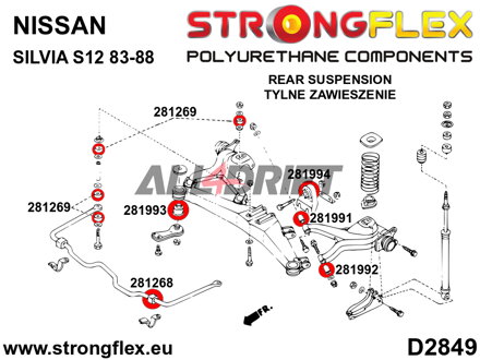 286227B Sada silentbloků zadní nápravy - Nissan IV (83-88) S12