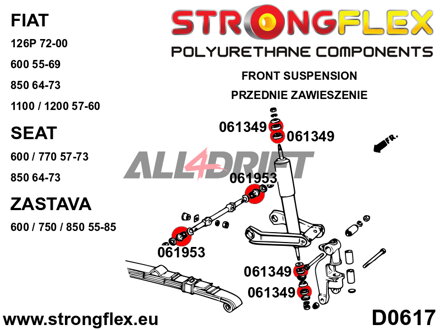 061349B Uložení tlumiče - Fiat 126P (72-00)