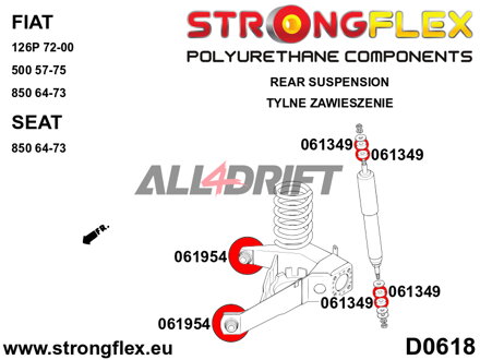 061349B Uložení tlumiče - Fiat 126P (72-00)